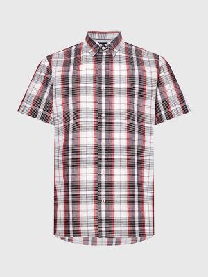 Tommy Hilfiger Check Kort Sleeve Regular Fit Overhemd Heren Rood | TH536DNZ