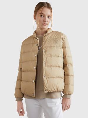 Tommy Hilfiger Chic Down-Filled Jassen Dames Beige | TH321IPY