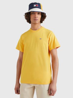 Tommy Hilfiger Classics Organic Katoenen T-shirts Heren Geel | TH423NXT