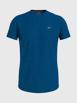 Tommy Hilfiger Classics Slim Fit T-shirts Heren Blauw | TH812IYV