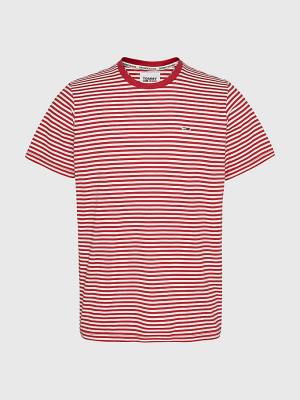 Tommy Hilfiger Classics Stripe T-shirts Heren Rood | TH597QCG