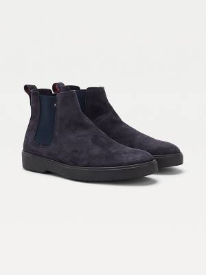 Tommy Hilfiger Classics Suede Chelsea Laarzen Heren Blauw | TH183RXY