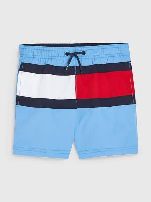 Tommy Hilfiger Colour-Blocked Mid Length Shorts Zwemkleding Jongens Blauw | TH018YRM