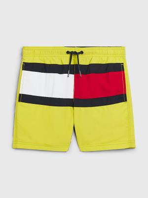 Tommy Hilfiger Colour-Blocked Mid Length Shorts Zwemkleding Jongens Geel | TH132BMI