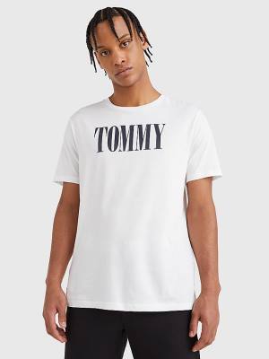 Tommy Hilfiger Contrast Logo Organic Katoenen Zwemkleding Heren Wit | TH564QSL