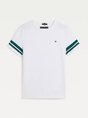 Tommy Hilfiger Contrast Sleeve T-shirts Jongens Wit | TH745RHX