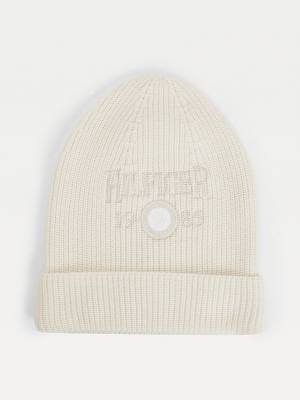 Tommy Hilfiger Crest Embroidery Beanie Hoeden Heren Wit | TH415LSP