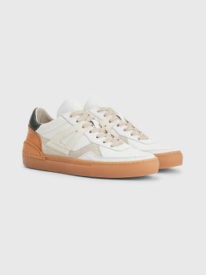 Tommy Hilfiger Crest Mixed Texture Sneakers Dames Groen | TH102IAJ