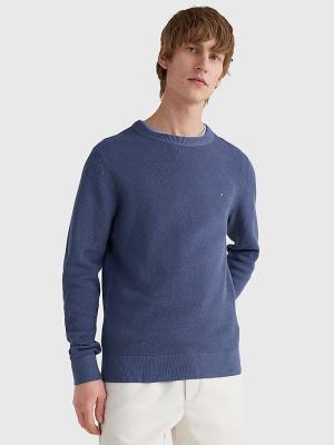 Tommy Hilfiger Crew Neck Jumper Truien Heren Blauw | TH137RTV