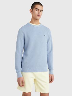 Tommy Hilfiger Crew Neck Jumper Truien Heren Blauw | TH430MAS