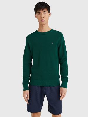 Tommy Hilfiger Crew Neck Jumper Truien Heren Groen | TH615XKU