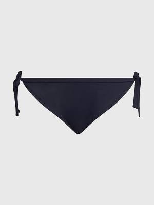 Tommy Hilfiger Curve Cheeky Side Tie Bikini Bottoms Zwemkleding Dames Blauw | TH469DGP
