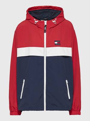 Tommy Hilfiger Curve Chicago Colour-Blocked Windbreaker Jassen Dames Blauw | TH204SJW