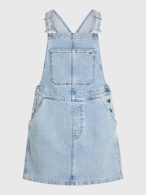 Tommy Hilfiger Curve Denim Dungaree Jurken Dames Denim | TH283EDF