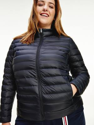 Tommy Hilfiger Curve Essential Removable Hood Down Jassen Dames Zwart | TH683HDW