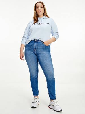 Tommy Hilfiger Curve Harlem High Rise Super Skinny TH Flex Jeans Dames Denim | TH203NEO