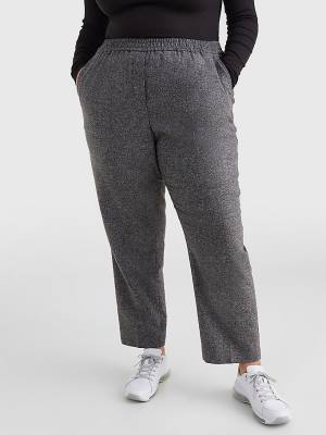 Tommy Hilfiger Curve Tapered Pull-On Broek Dames Grijs | TH912MEZ