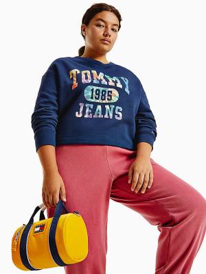 Tommy Hilfiger Curve Tie-Dye Sweatshirts Dames Blauw | TH639ZKY