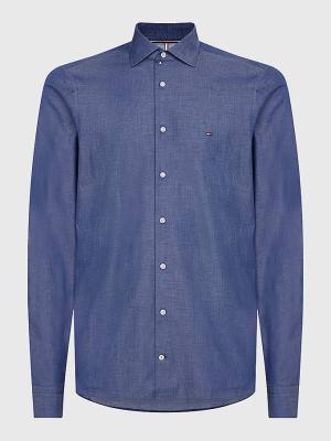 Tommy Hilfiger Denim Slim Fit Overhemd Heren Blauw | TH749LDZ