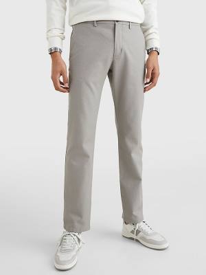 Tommy Hilfiger Denton Basket Weave Straight Fit Chinos Broek Heren Grijs | TH371VCQ