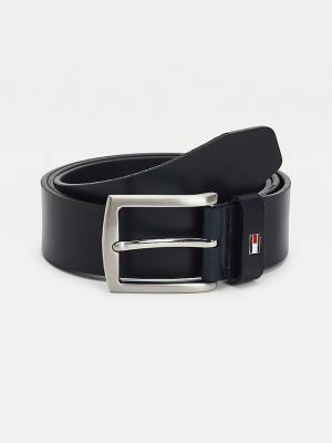 Tommy Hilfiger Denton Leren Riemen Heren Blauw | TH601OVK