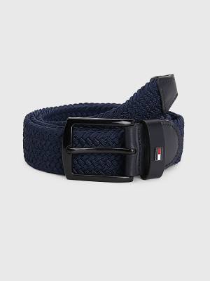 Tommy Hilfiger Denton Stretch Braided Riemen Heren Blauw | TH928HAS