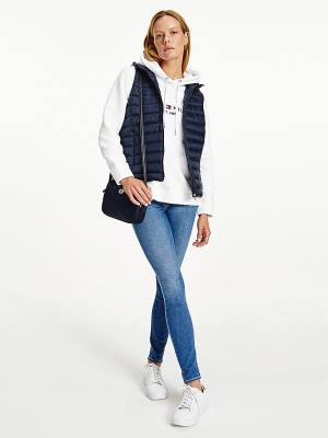 Tommy Hilfiger Down-Filled Quilted Vest Jassen Dames Blauw | TH375TSU