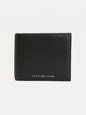 Tommy Hilfiger Downtown Leren Bifold Portefeuille Heren Zwart | TH981LXW