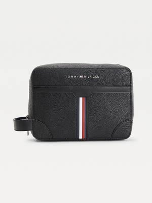 Tommy Hilfiger Downtown Metal Logo Washbag Tassen Heren Zwart | TH208IKN