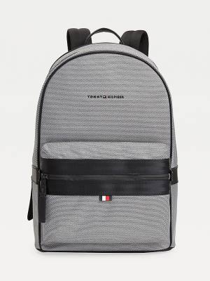 Tommy Hilfiger Elevated Modern Woven Backpack Tassen Heren Grijs | TH705ZPS