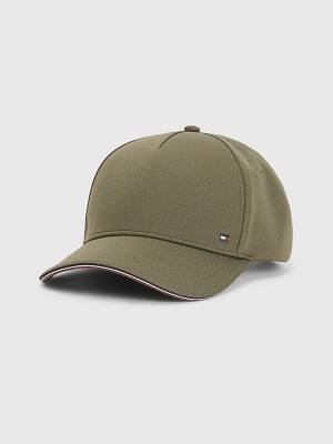 Tommy Hilfiger Elevated Signature Tape Cap Hoeden Heren Groen | TH723ZRF