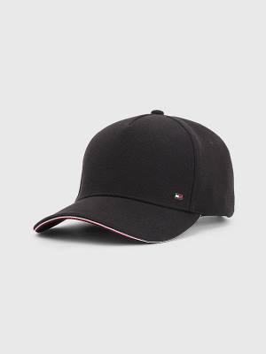 Tommy Hilfiger Elevated Signature Tape Cap Hoeden Heren Zwart | TH856DGJ