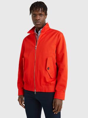 Tommy Hilfiger Elevated Stand-Up Collar Harrington Jassen Heren Rood | TH256XCD