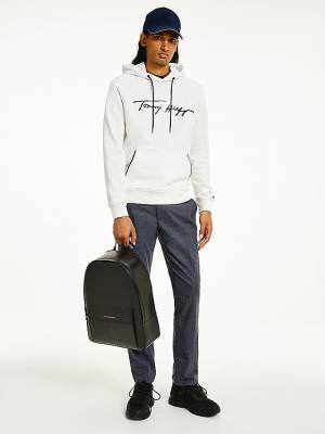 Tommy Hilfiger Elevated TH Signature Hoodie Heren Wit | TH615RKP