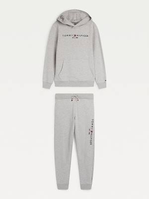 Tommy Hilfiger Essential And Joggers Set Hoodie Jongens Grijs | TH460XYP