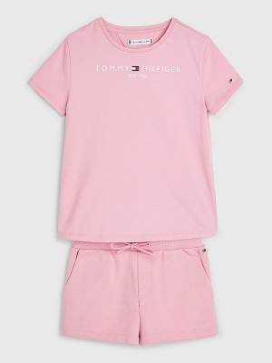 Tommy Hilfiger Essential And Shorts Set Sweatshirts Meisjes Roze | TH197ESN