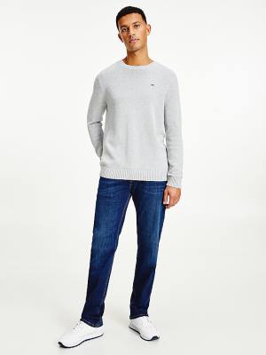 Tommy Hilfiger Essential Crew Neck Jumper Truien Heren Grijs | TH569EBT