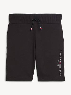 Tommy Hilfiger Essential Drawstring Sweat Shorts Broek Jongens Zwart | TH358BOV