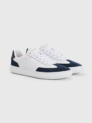 Tommy Hilfiger Essential Leren Cupsole Sneakers Heren Wit | TH570LBW