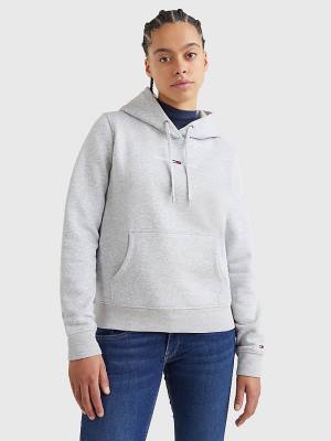 Tommy Hilfiger Essential Logo Hoodie Dames Grijs | TH905EJD