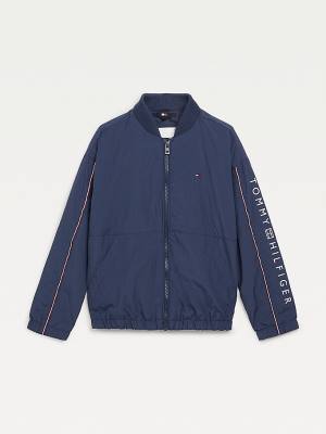 Tommy Hilfiger Essential Logo Recycled Track Jassen Meisjes Blauw | TH849RML