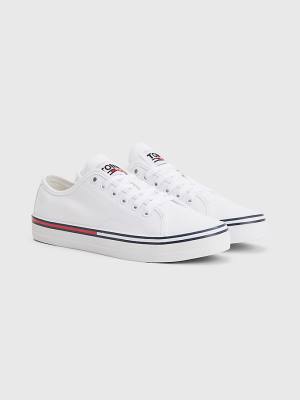 Tommy Hilfiger Essential Low-Top Canvas Sneakers Dames Wit | TH634VQN