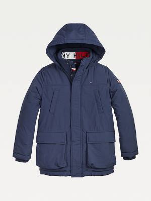 Tommy Hilfiger Essential Met Capuchon Parka Jassen Jongens Blauw | TH183WOZ