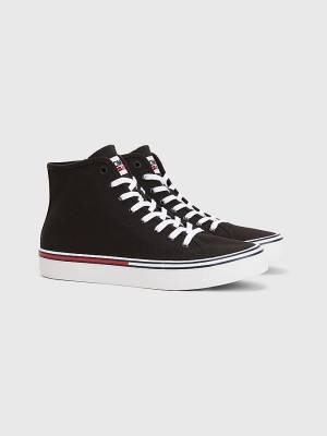 Tommy Hilfiger Essential Mid-Top Sneakers Heren Zwart | TH267VAD