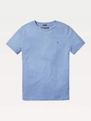 Tommy Hilfiger Essential Organic Katoenen T-shirts Meisjes Blauw | TH520GPS