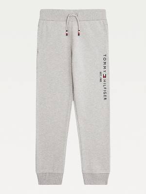 Tommy Hilfiger Essential Organic Katoenen Logo Joggers Broek Meisjes Grijs | TH536CQZ