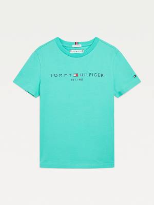 Tommy Hilfiger Essential Organic Katoenen T-shirts Meisjes Groen | TH608SYZ