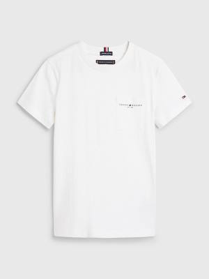 Tommy Hilfiger Essential Pocket T-shirts Jongens Wit | TH469RBH