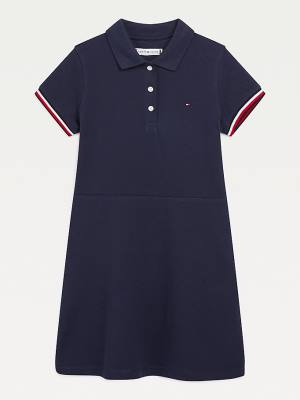 Tommy Hilfiger Essential Polo Jurken Meisjes Blauw | TH873ANF