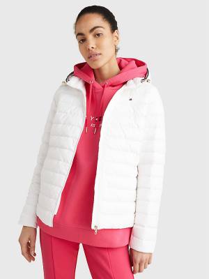 Tommy Hilfiger Essential Removable Hood Down Jassen Dames Wit | TH871PEI